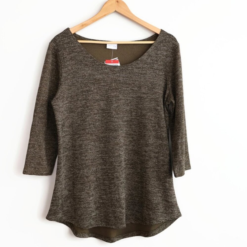 🍁Canaidian Made - Lightwieght Pullover Sweater -  NWT -  Size Large - Khaki🍁